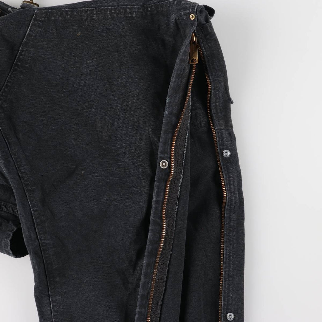 Oversized Carhartt double-knee duck overalls, men's size W44 unclear black type Vintage Second Hand
