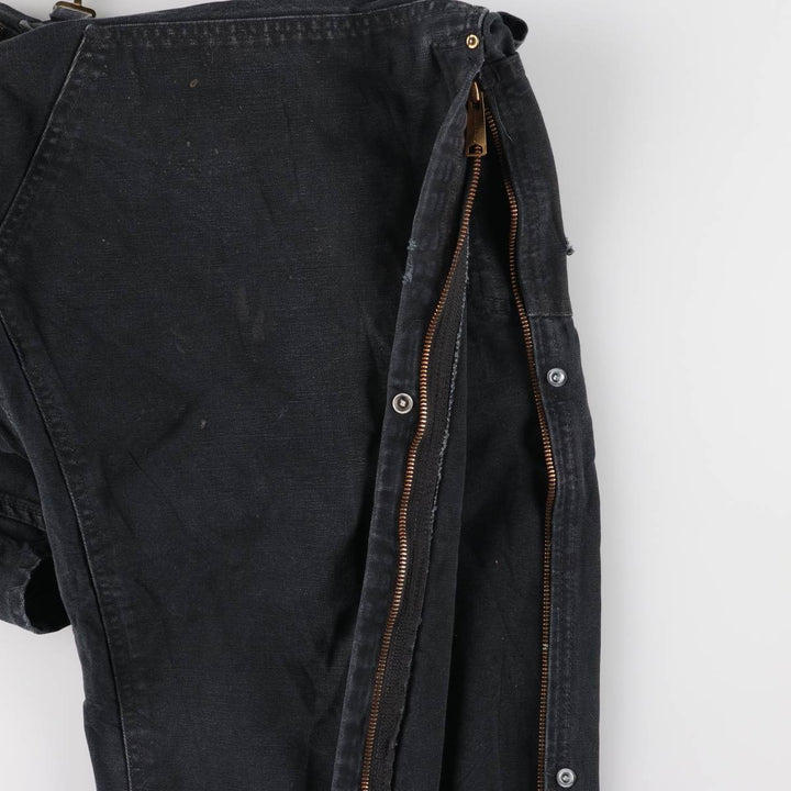 Oversized Carhartt double-knee duck overalls, men's size W44 unclear black type Vintage Second Hand