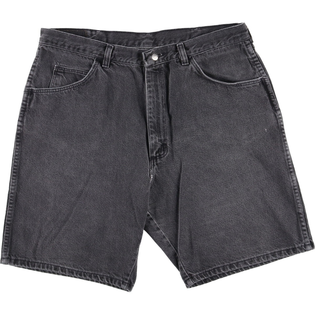 Wrangler Black Denim Shorts for Men, W35 unclear black type Vintage Second Hand