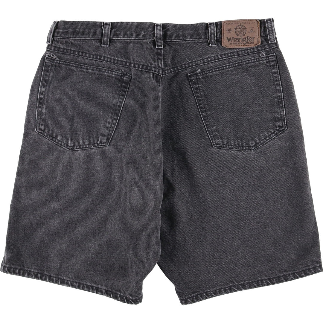 Wrangler Black Denim Shorts for Men, W35 unclear black type Vintage Second Hand