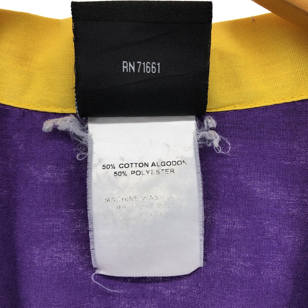 00'S Hilton Open Collar Bowling Shirt Box Shirt Men's XL Size cotton purple type Vintage Second Hand