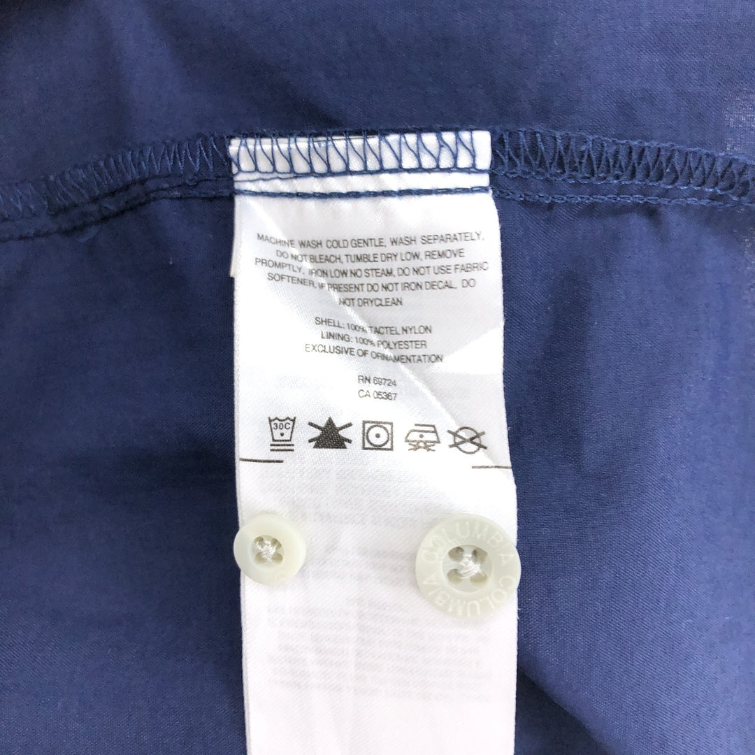 Columbia PFG OMNI-SHADE Button-down Short Sleeve Fishing Shirt, Men's Size L Nylon navy blue type Vintage Second Hand