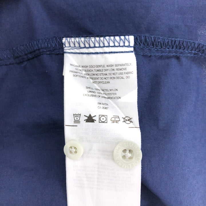 Columbia PFG OMNI-SHADE Button-down Short Sleeve Fishing Shirt, Men's Size L Nylon navy blue type Vintage Second Hand
