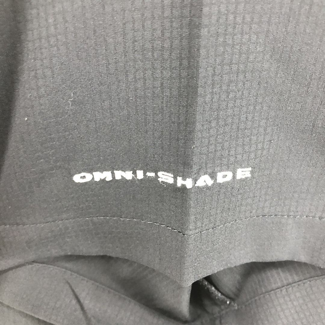 Columbia PFG OMNI-SHADE Ripstop Button-Down Short Sleeve Fishing Shirt, Men's XL polyester black type Vintage Second Hand