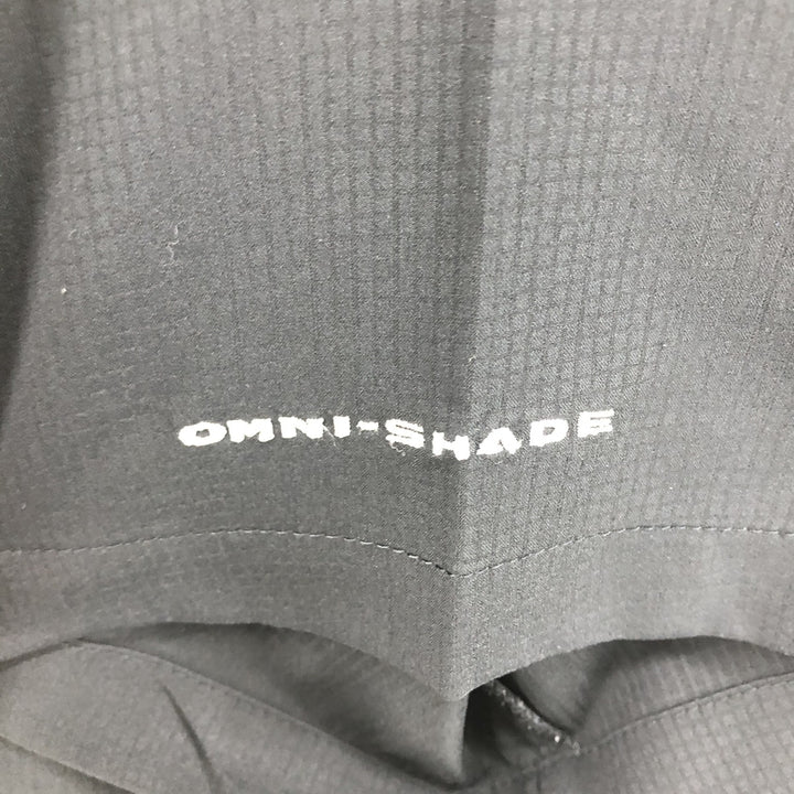 Columbia PFG OMNI-SHADE Ripstop Button-Down Short Sleeve Fishing Shirt, Men's XL polyester black type Vintage Second Hand