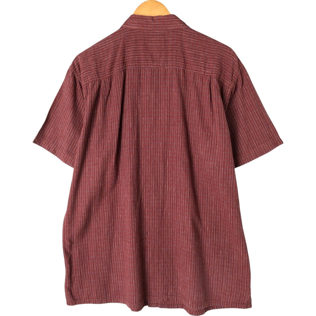 Patagonia 53139SP15 Short Sleeve Hemp x Cotton Check Shirt Box Shirt Men's XL Hemp red type Vintage Second Hand