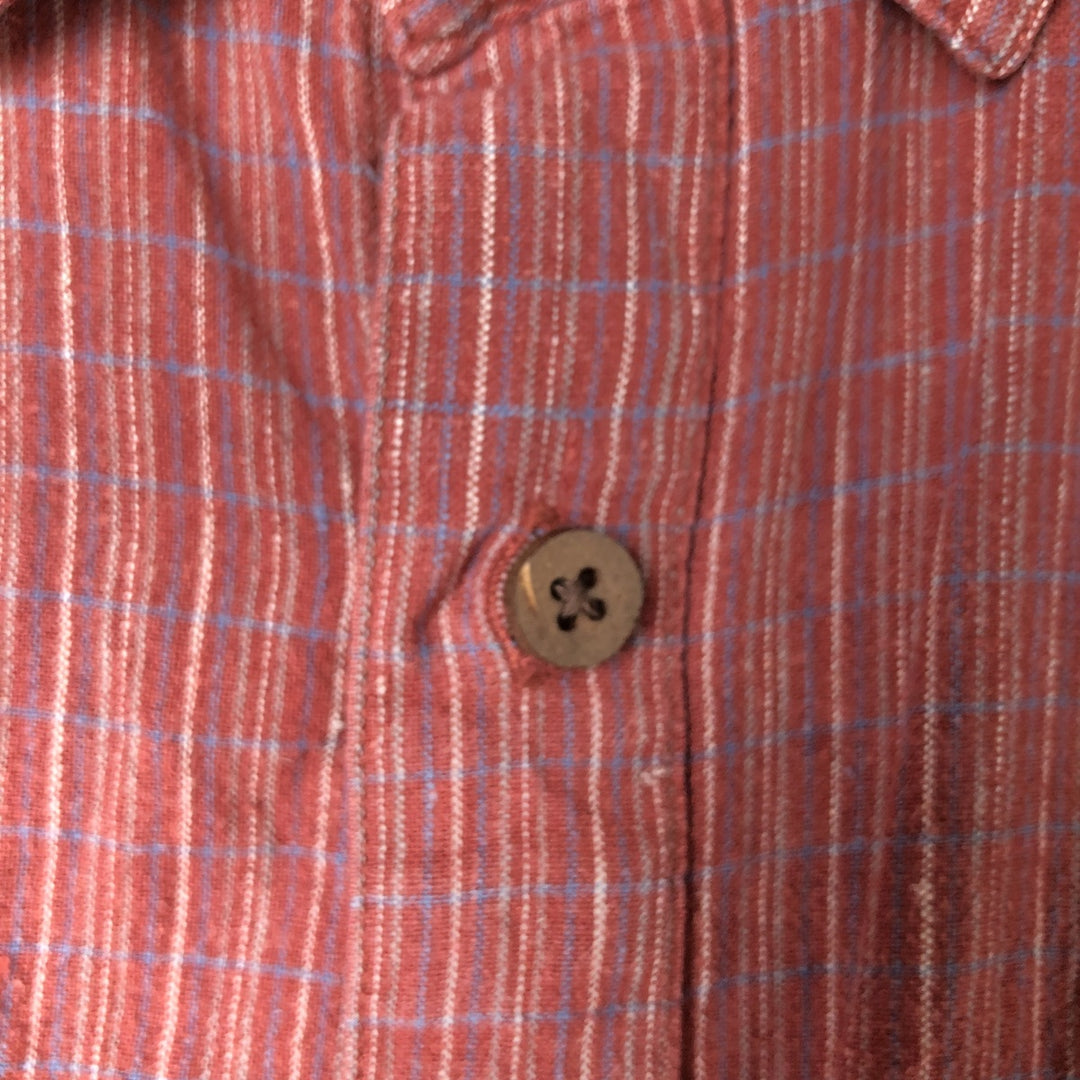 Patagonia 53139SP15 Short Sleeve Hemp x Cotton Check Shirt Box Shirt Men's XL Hemp red type Vintage Second Hand