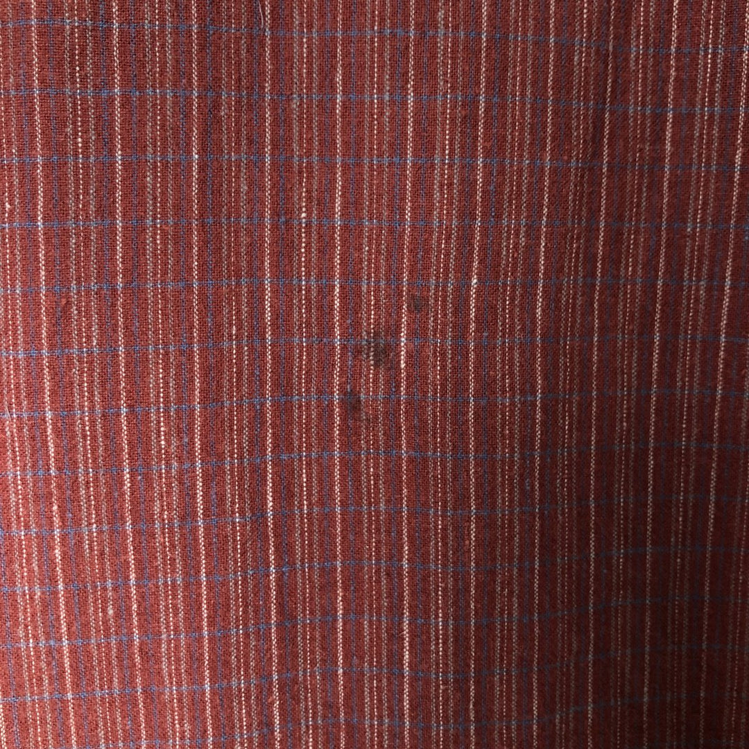 Patagonia 53139SP15 Short Sleeve Hemp x Cotton Check Shirt Box Shirt Men's XL Hemp red type Vintage Second Hand