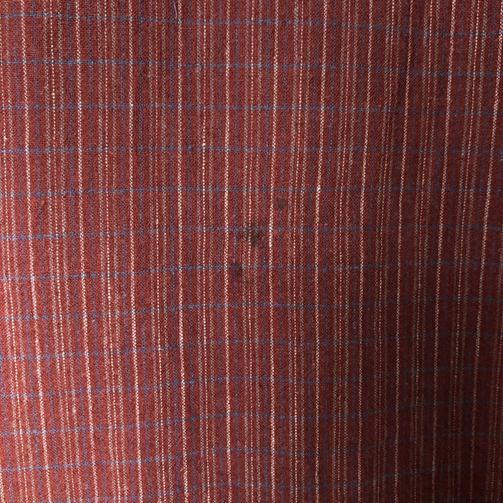 Patagonia 53139SP15 Short Sleeve Hemp x Cotton Check Shirt Box Shirt Men's XL Hemp red type Vintage Second Hand
