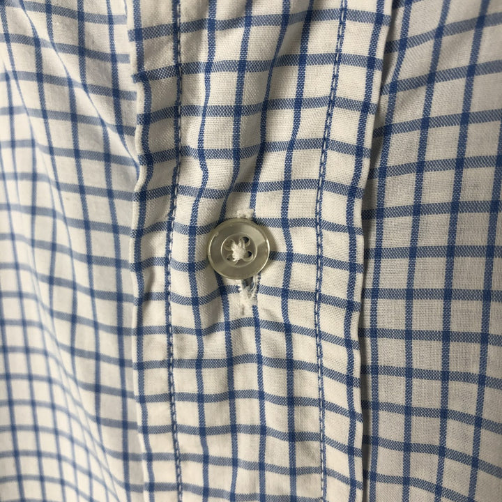 80s-90'S Brooks Brothers MAKERS Short Sleeve Button Down Check Shirt Made in USA Men's M Size Vintage cotton white type Vintage Second Hand