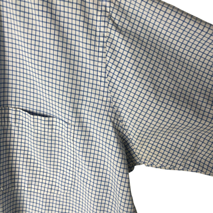 80s-90'S Brooks Brothers MAKERS Short Sleeve Button Down Check Shirt Made in USA Men's M Size Vintage cotton white type Vintage Second Hand