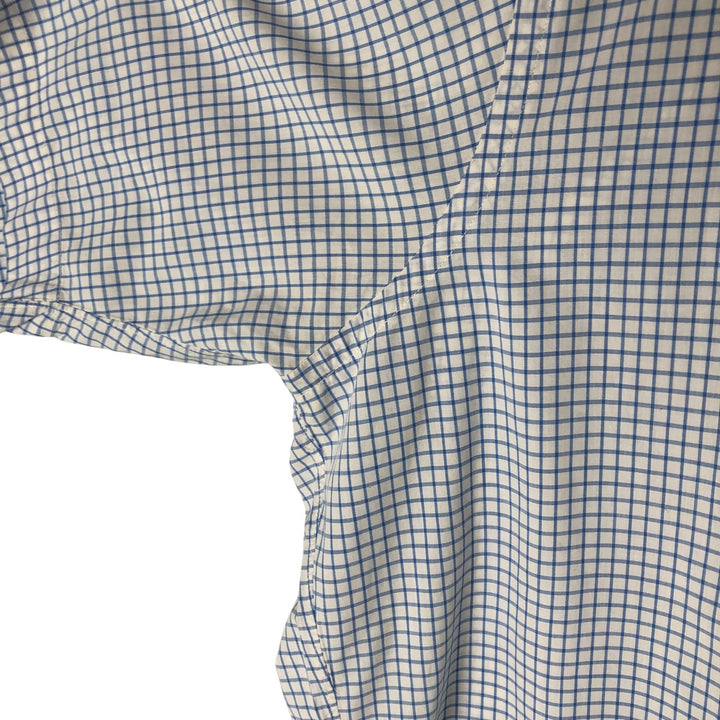 80s-90'S Brooks Brothers MAKERS Short Sleeve Button Down Check Shirt Made in USA Men's M Size Vintage cotton white type Vintage Second Hand