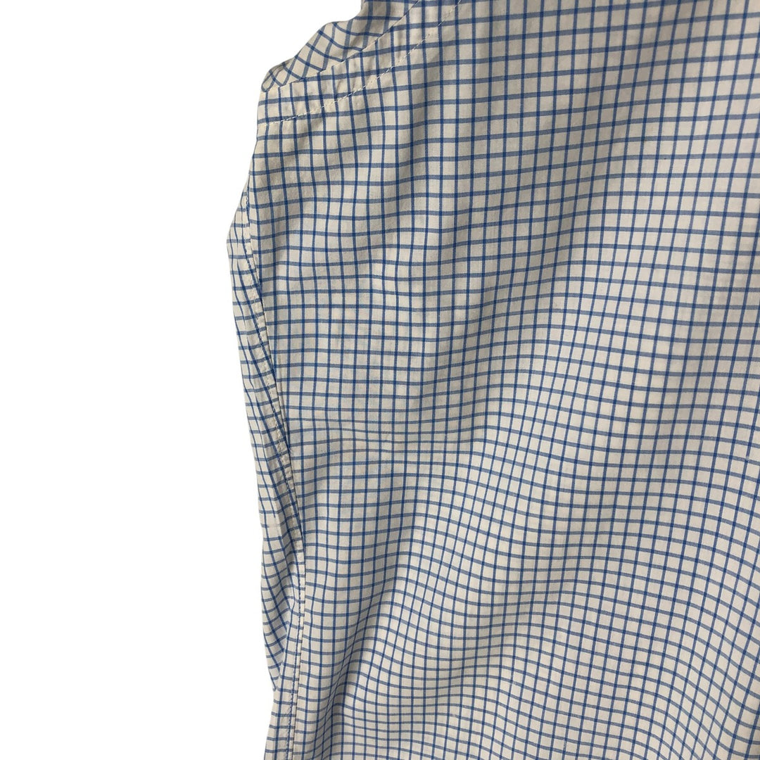 80s-90'S Brooks Brothers MAKERS Short Sleeve Button Down Check Shirt Made in USA Men's M Size Vintage cotton white type Vintage Second Hand