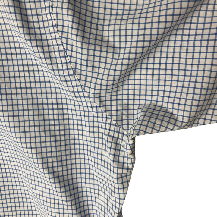 80s-90'S Brooks Brothers MAKERS Short Sleeve Button Down Check Shirt Made in USA Men's M Size Vintage cotton white type Vintage Second Hand