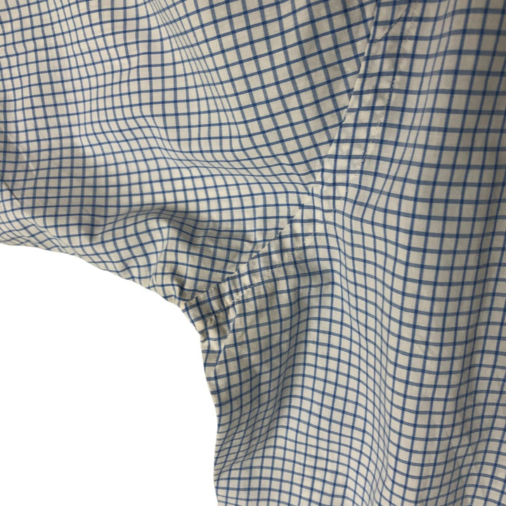 80s-90'S Brooks Brothers MAKERS Short Sleeve Button Down Check Shirt Made in USA Men's M Size Vintage cotton white type Vintage Second Hand