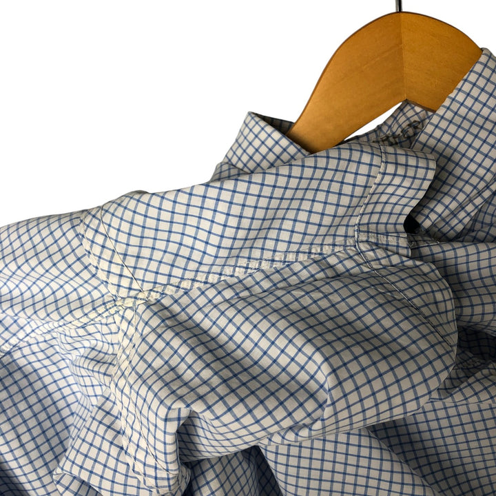 80s-90'S Brooks Brothers MAKERS Short Sleeve Button Down Check Shirt Made in USA Men's M Size Vintage cotton white type Vintage Second Hand