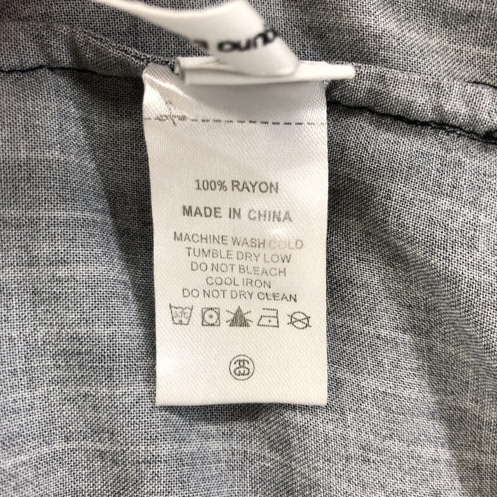 STUSSY Stripe Pattern Short Sleeve Open Collar Rayon Shirt Men's Size S Rayon navy blue type Vintage Second Hand