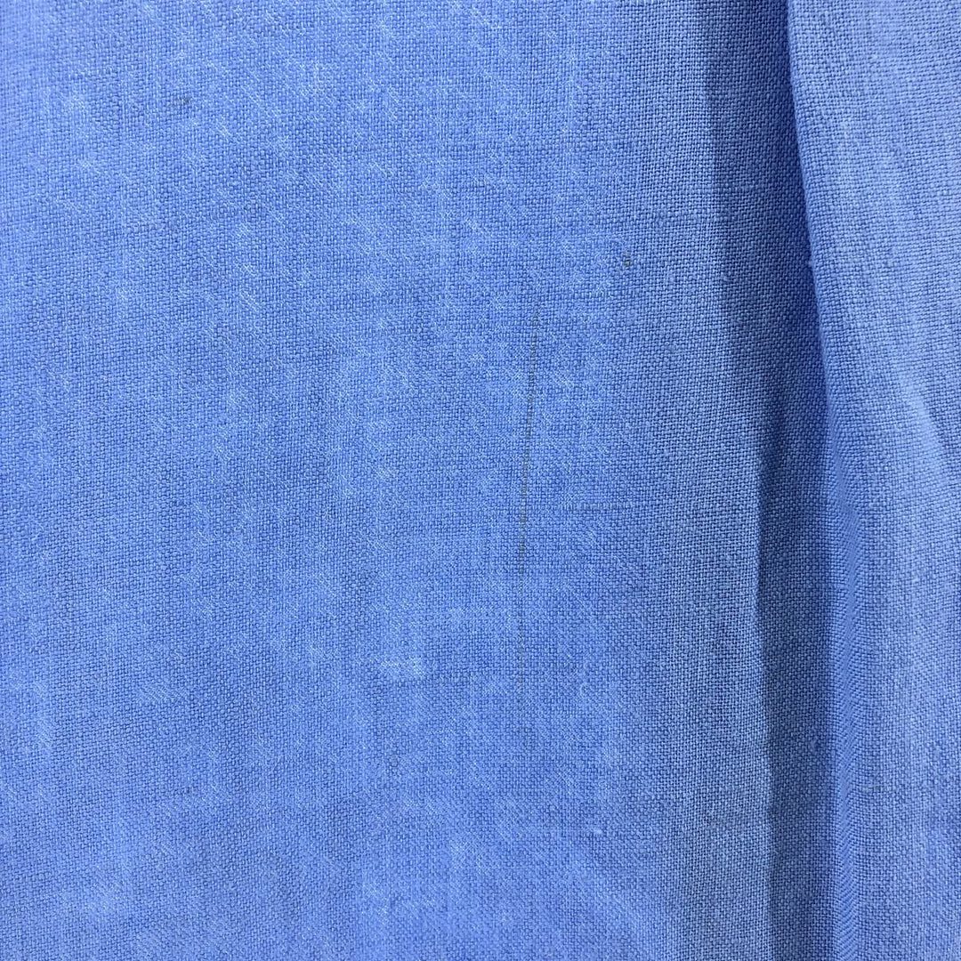 Ralph Lauren Classic Fit short sleeve linen button down shirt, men's size M linen Blue type light blue Vintage Second Hand