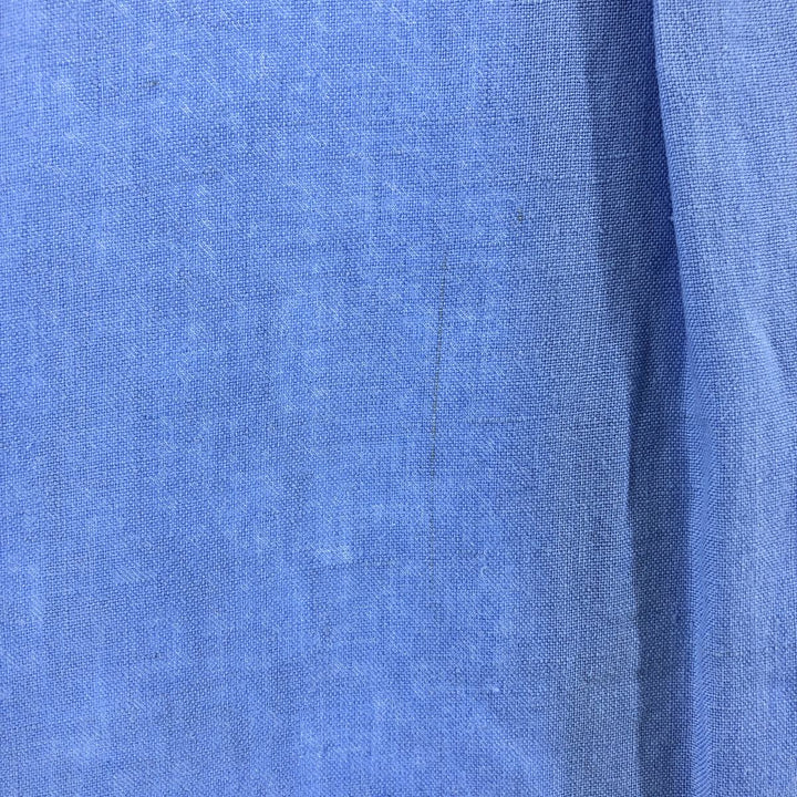 Ralph Lauren Classic Fit short sleeve linen button down shirt, men's size M linen Blue type light blue Vintage Second Hand