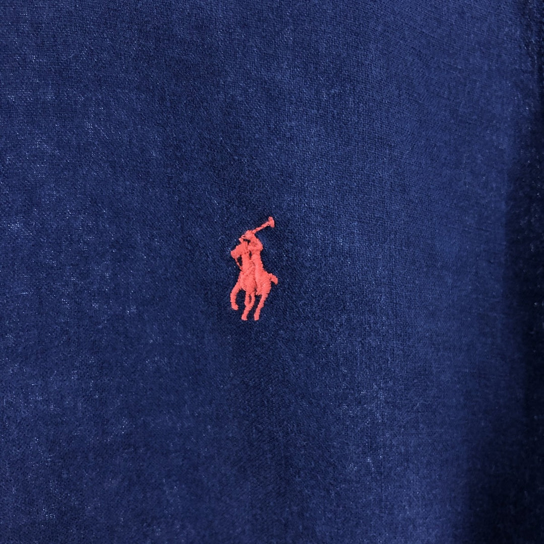 Ralph Lauren short sleeve linen button down shirt, men's size M unclear blue type Vintage Second Hand