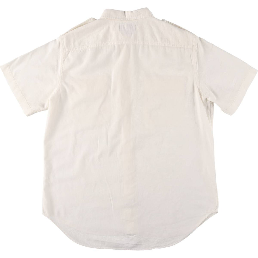 Ralph Lauren POLO by Ralph Lauren OCEAN SHIRT Short sleeve cotton shirt Men's M size cotton white type Vintage Second Hand