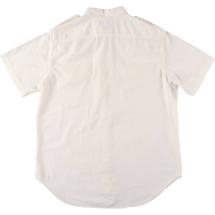 Ralph Lauren POLO by Ralph Lauren OCEAN SHIRT Short sleeve cotton shirt Men's M size cotton white type Vintage Second Hand