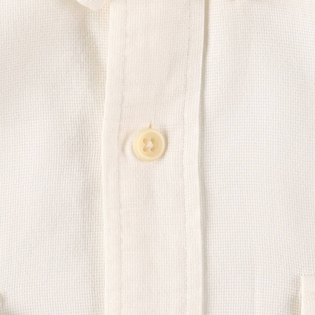 Ralph Lauren POLO by Ralph Lauren OCEAN SHIRT Short sleeve cotton shirt Men's M size cotton white type Vintage Second Hand