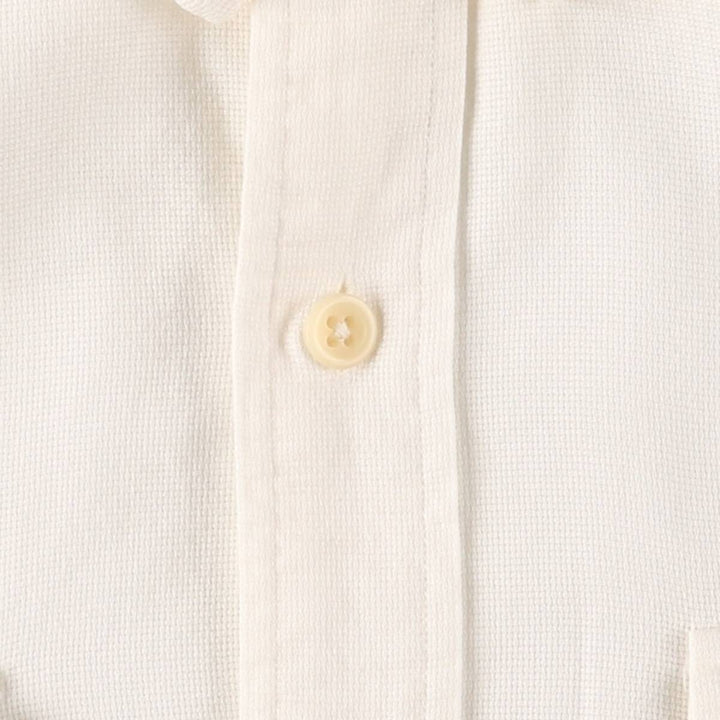 Ralph Lauren POLO by Ralph Lauren OCEAN SHIRT Short sleeve cotton shirt Men's M size cotton white type Vintage Second Hand