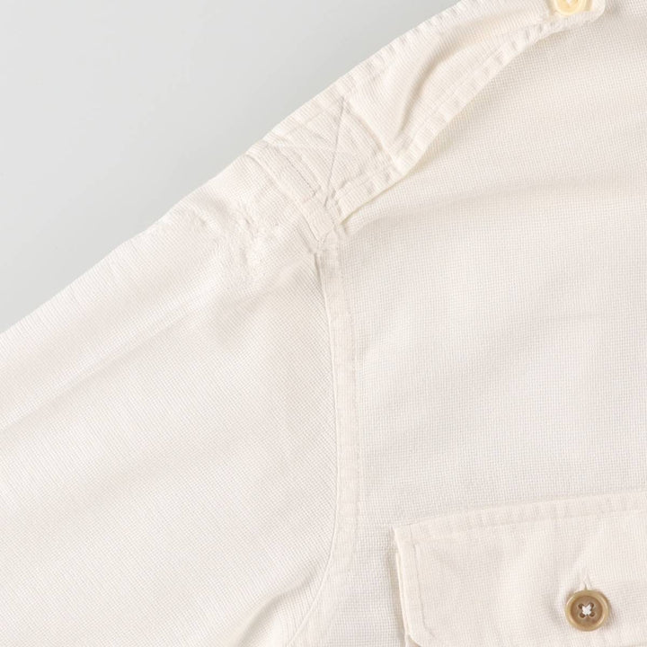 Ralph Lauren POLO by Ralph Lauren OCEAN SHIRT Short sleeve cotton shirt Men's M size cotton white type Vintage Second Hand