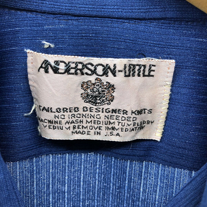 70'S Anderson-Little Vintage USA Men's M unclear blue type Vintage Second Hand