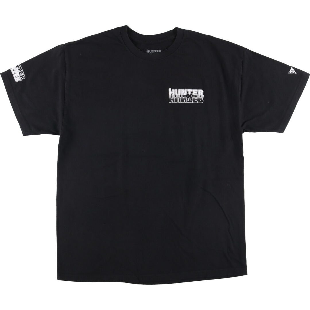 HUNTER HUNTER Hunter Hunter Phantom Troupe Anime Character Print T-Shirt Men's L size unclear black type Vintage Second Hand