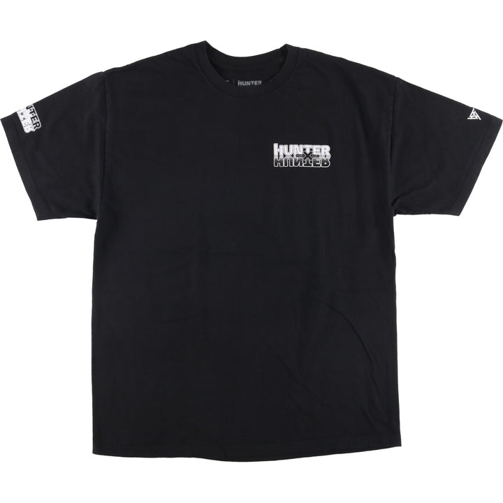HUNTER HUNTER Hunter Hunter Phantom Troupe Anime Character Print T-Shirt Men's L size unclear black type Vintage Second Hand