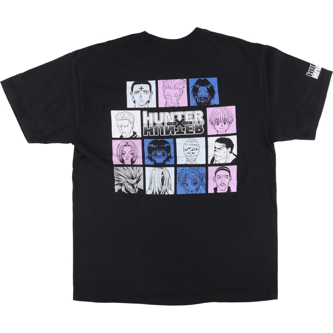 HUNTER HUNTER Hunter Hunter Phantom Troupe Anime Character Print T-Shirt Men's L size unclear black type Vintage Second Hand