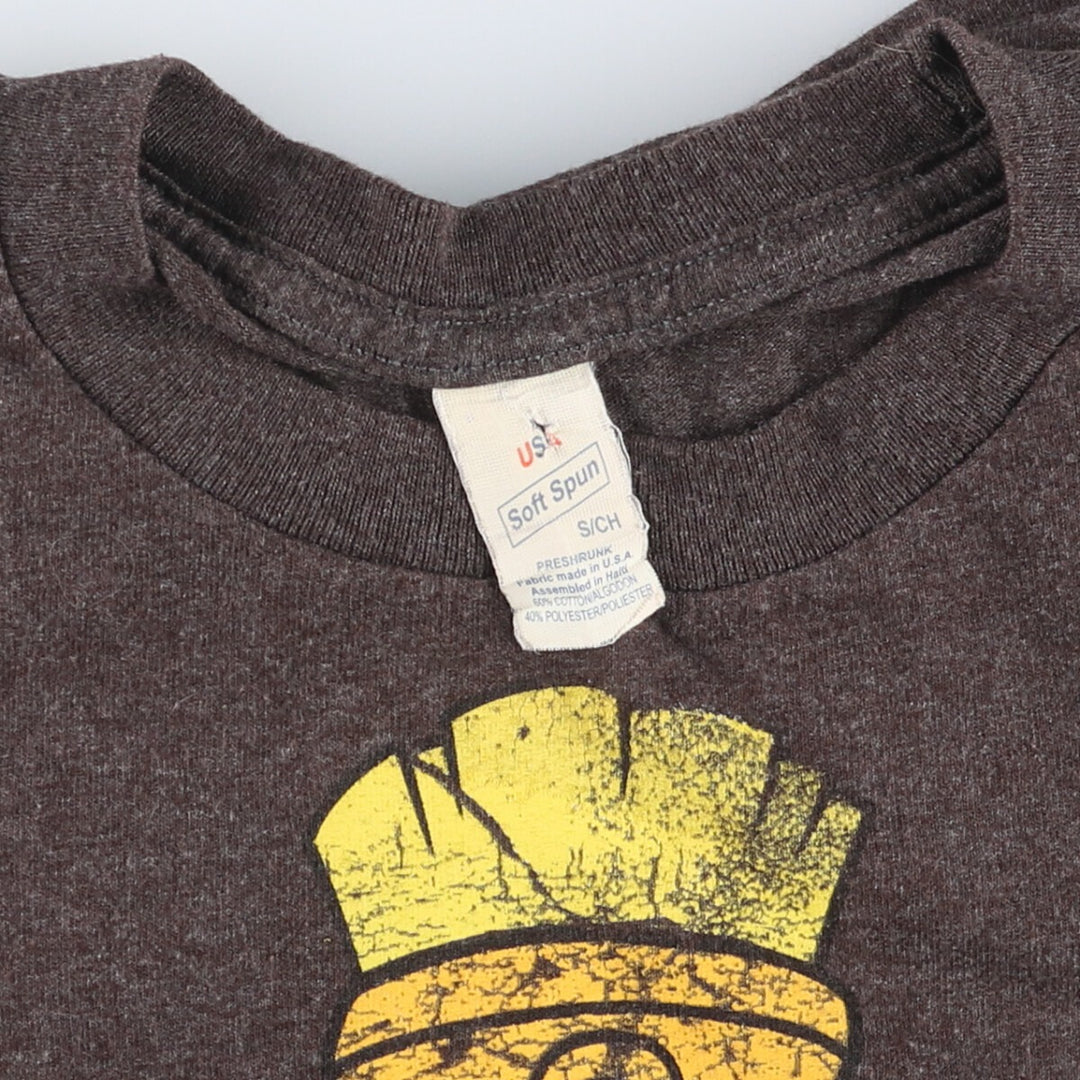 SOFT SPUN Looney Tunes Marvin the Martian Character Print T-Shirt Men's S Size Vintage cotton Charcoal Vintage Second Hand