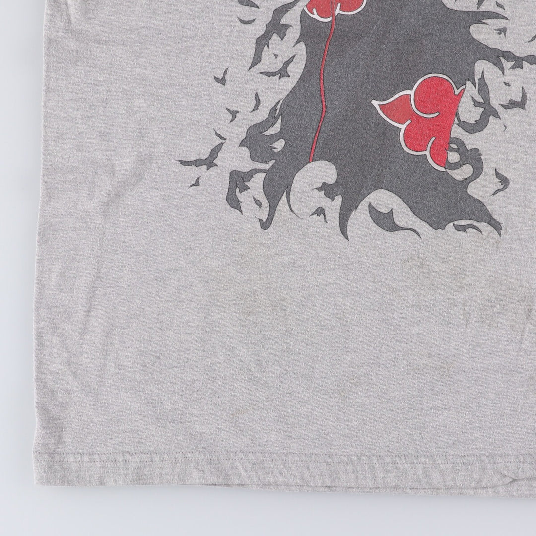 RIPPLE JUNCTION NARUTO SHIPPUDEN Naruto Shippuden Uchiha Itachi Anime Character Print T-Shirt Men's L size cotton gray type Vintage Second Hand