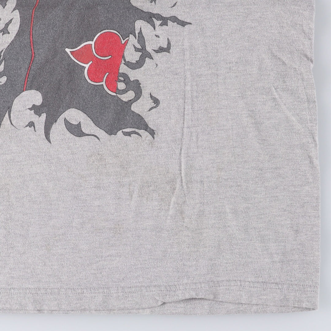 RIPPLE JUNCTION NARUTO SHIPPUDEN Naruto Shippuden Uchiha Itachi Anime Character Print T-Shirt Men's L size cotton gray type Vintage Second Hand