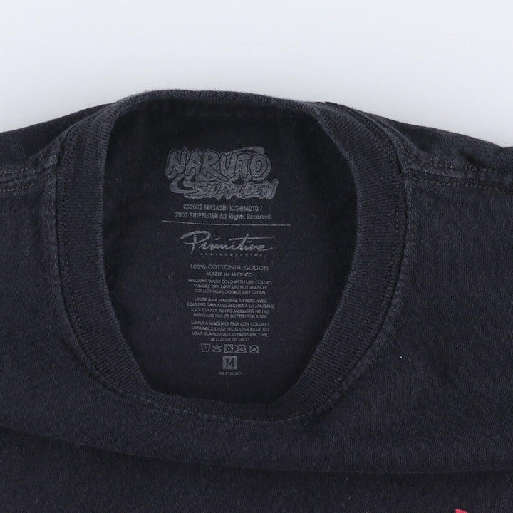 Primitive PRIMITIVE NARUTO SHIPPUDEN Naruto Shippuden Akatsuki Kakuzu Anime Character Print T-Shirt Men's M cotton black type Vintage Second Hand