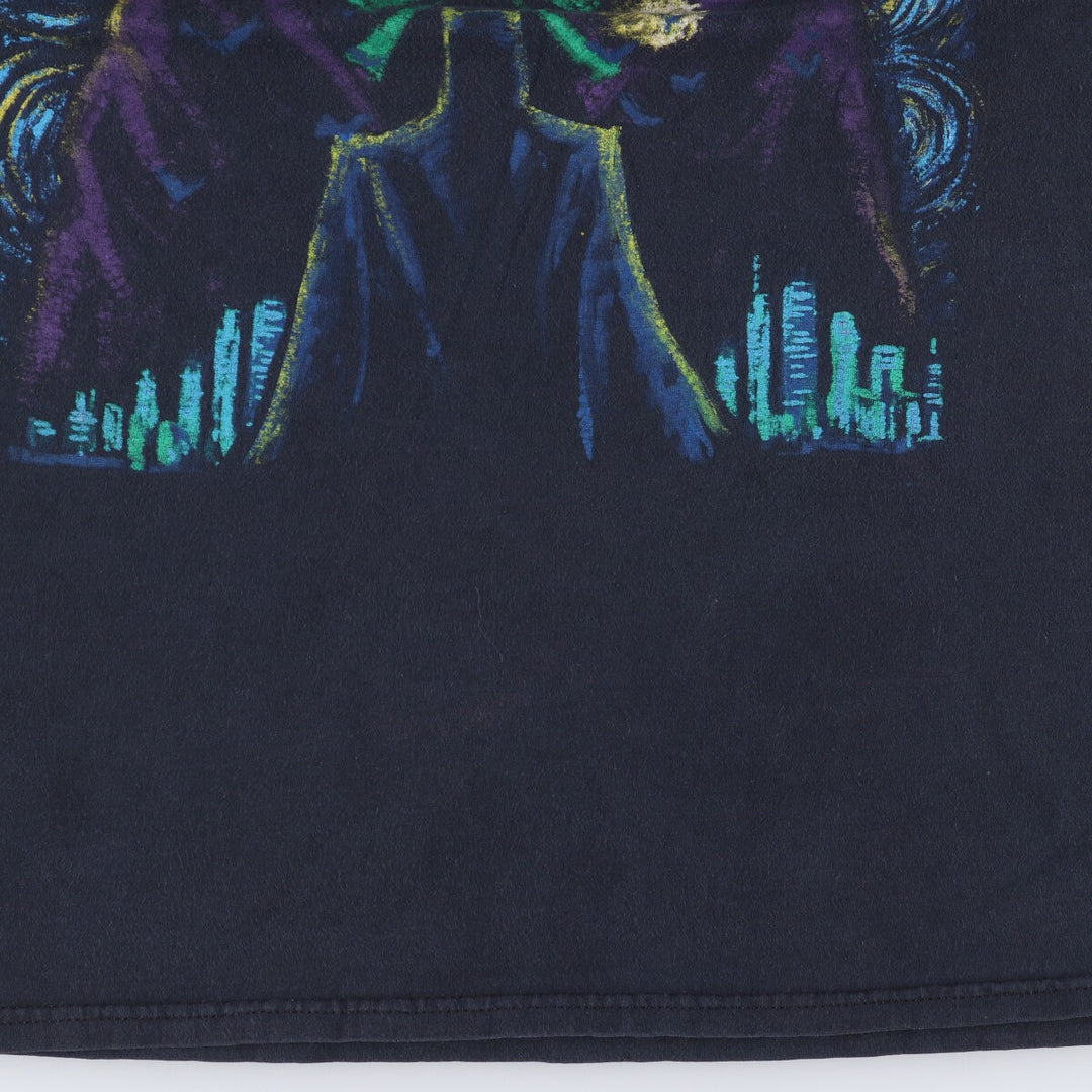 BATMAN Batman Joker character print T-shirt Men's L size cotton black type Vintage Second Hand