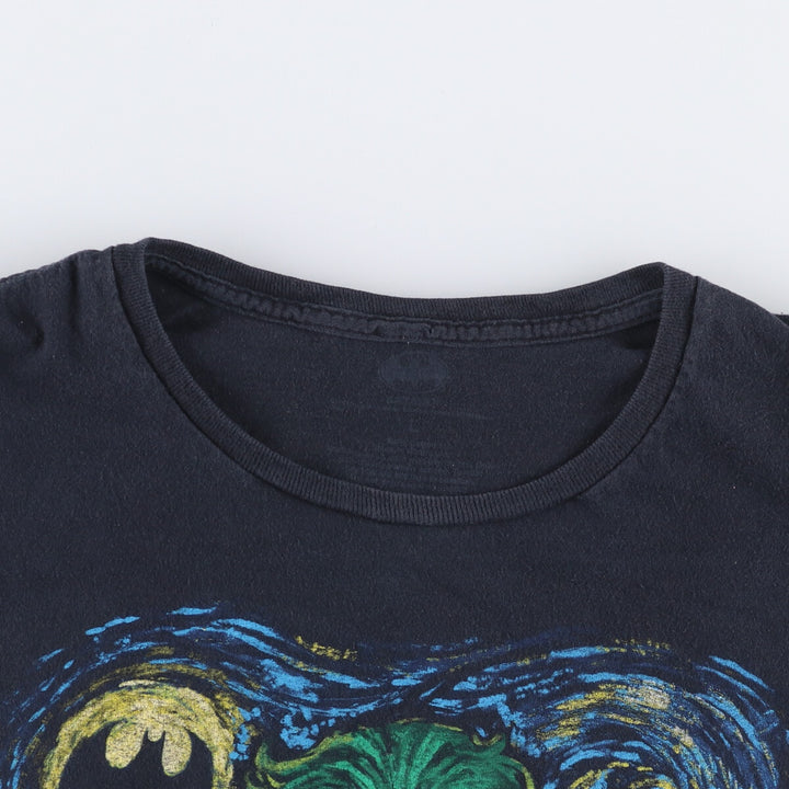 BATMAN Batman Joker character print T-shirt Men's L size cotton black type Vintage Second Hand