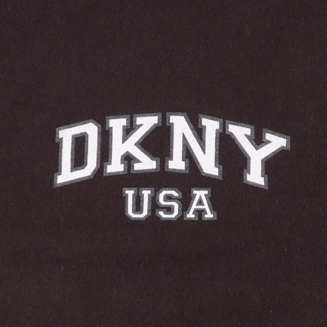 DKNY CLASSIC short-sleeved logo T-shirt, men's size L cotton black type Vintage Second Hand