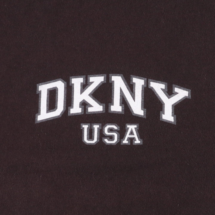 DKNY CLASSIC short-sleeved logo T-shirt, men's size L cotton black type Vintage Second Hand