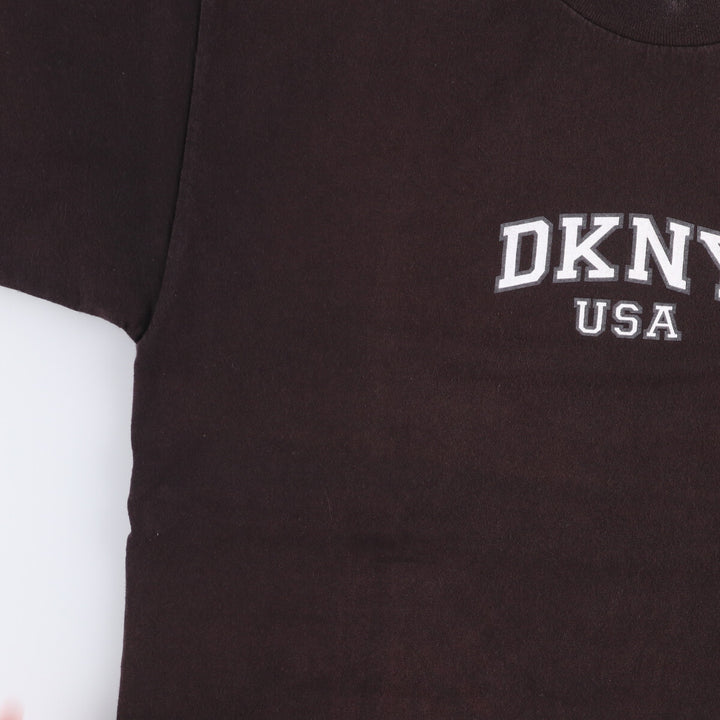 DKNY CLASSIC short-sleeved logo T-shirt, men's size L cotton black type Vintage Second Hand