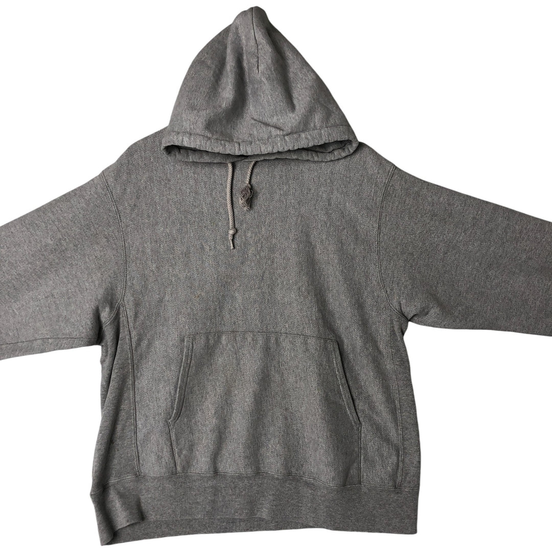 00'S Champion Original Reverse Weave Eyeless Sweat Pullover Hoodie Men's L size cotton gray type Vintage Second Hand