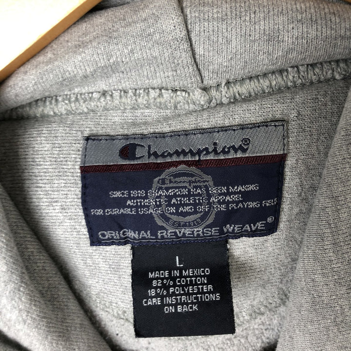 00'S Champion Original Reverse Weave Eyeless Sweat Pullover Hoodie Men's L size cotton gray type Vintage Second Hand