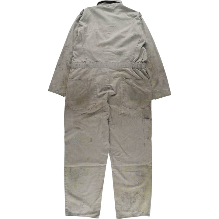 ~70'S JCPenney Big Mac HBT Herringbone Twill Long Sleeve All-in-One Jumpsuit Men's Size L Vintage polyester gray type Vintage Second Hand
