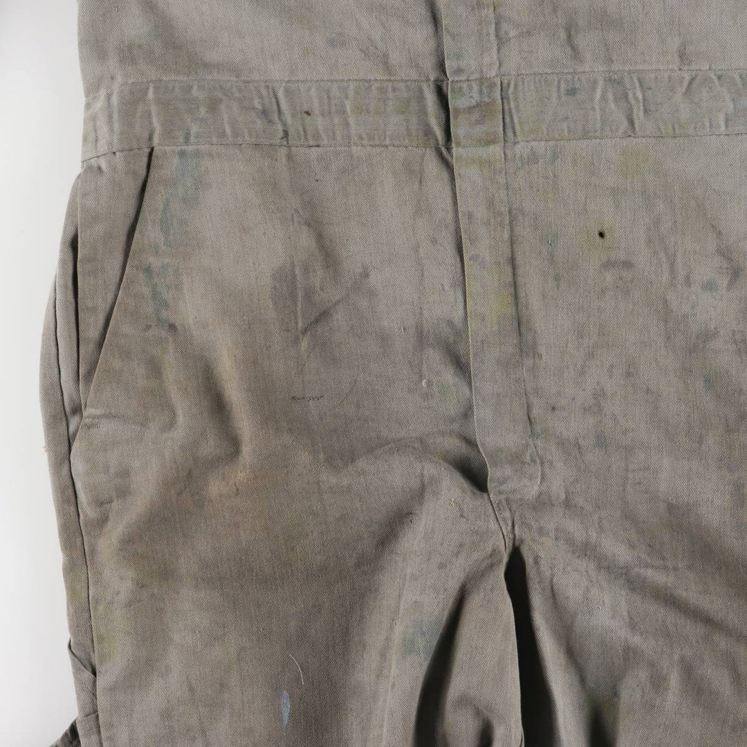 ~70'S JCPenney Big Mac HBT Herringbone Twill Long Sleeve All-in-One Jumpsuit Men's Size L Vintage polyester gray type Vintage Second Hand