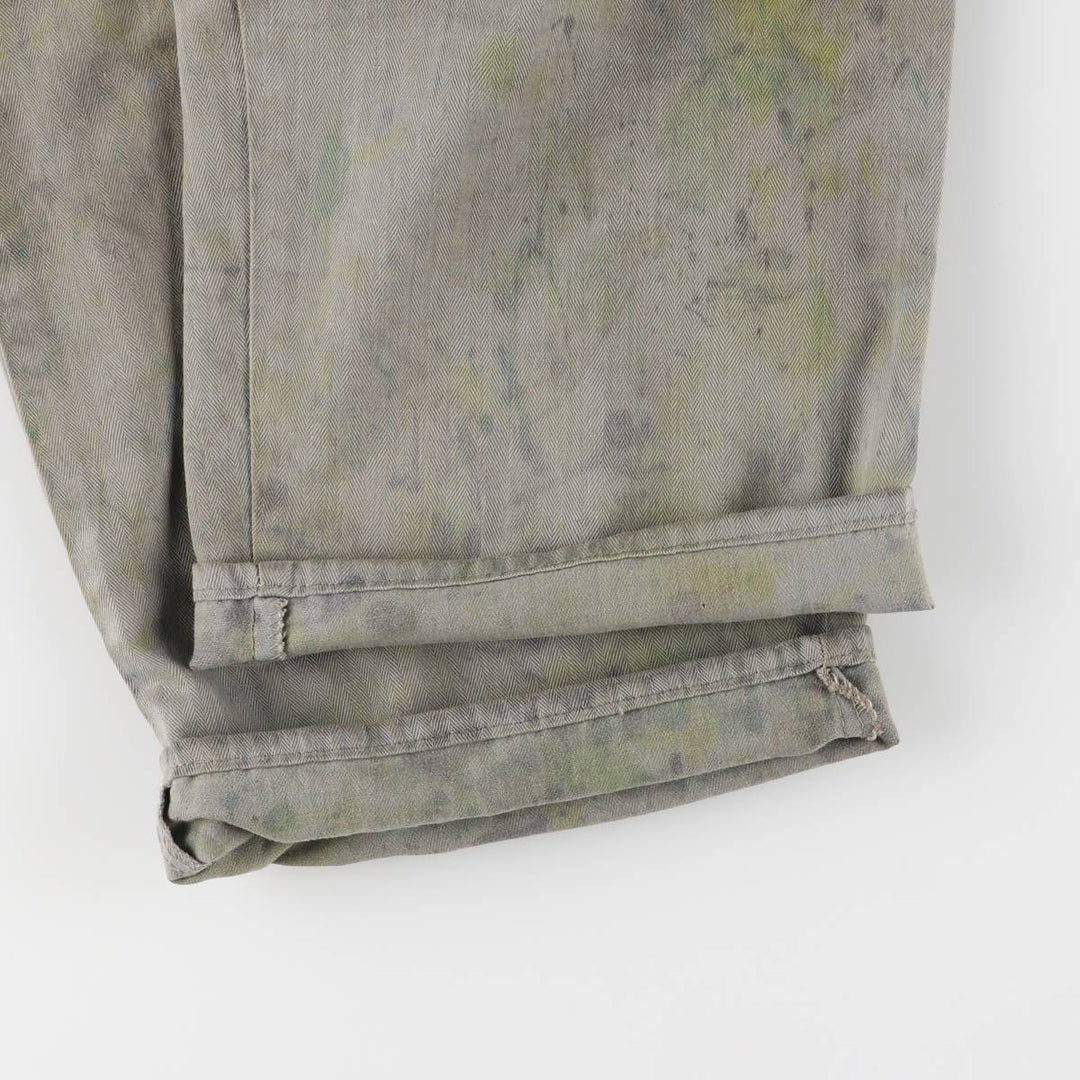 ~70'S JCPenney Big Mac HBT Herringbone Twill Long Sleeve All-in-One Jumpsuit Men's Size L Vintage polyester gray type Vintage Second Hand