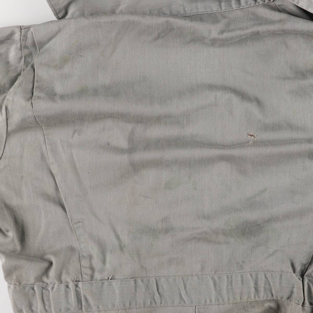 ~70'S JCPenney Big Mac HBT Herringbone Twill Long Sleeve All-in-One Jumpsuit Men's Size L Vintage polyester gray type Vintage Second Hand