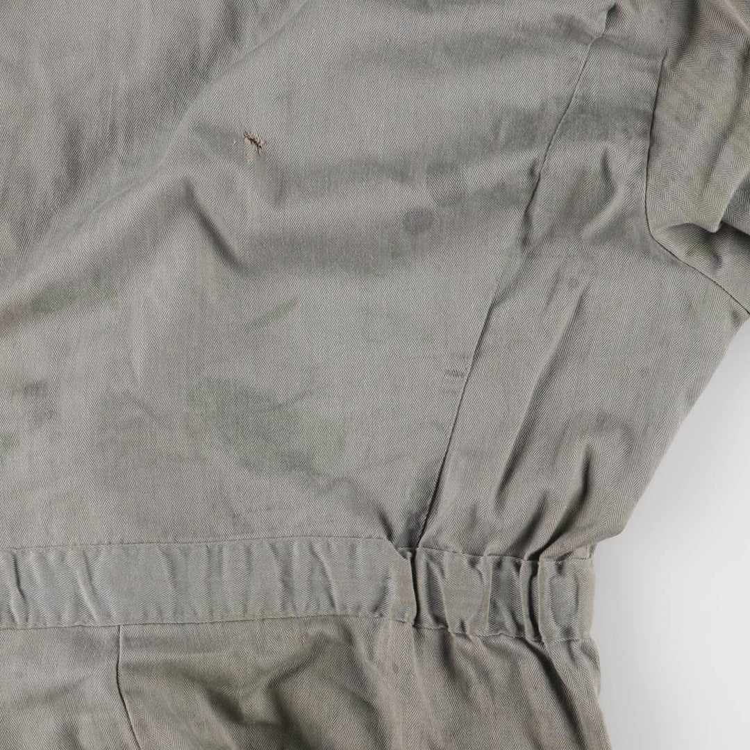 ~70'S JCPenney Big Mac HBT Herringbone Twill Long Sleeve All-in-One Jumpsuit Men's Size L Vintage polyester gray type Vintage Second Hand