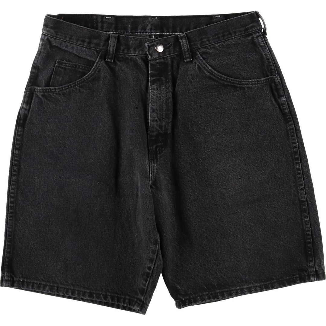 Wrangler Black Denim Shorts, Shorts, Men's, W33 cotton black type Vintage Second Hand